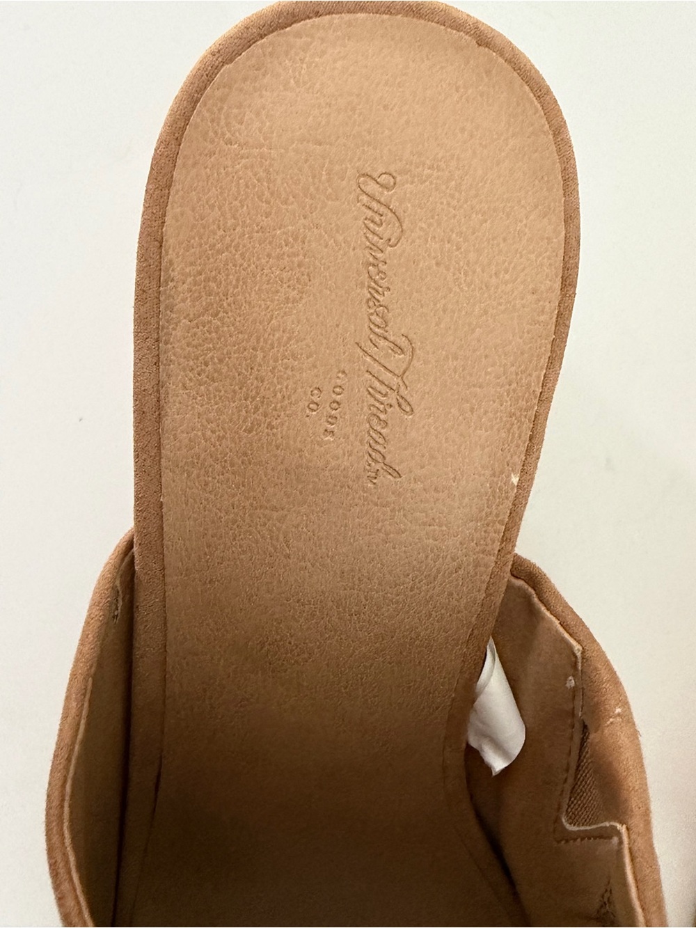 Universal Thread Beige Faux Suede Block Heel Open Toe Mules for Women size 9 - Picture 6 of 14